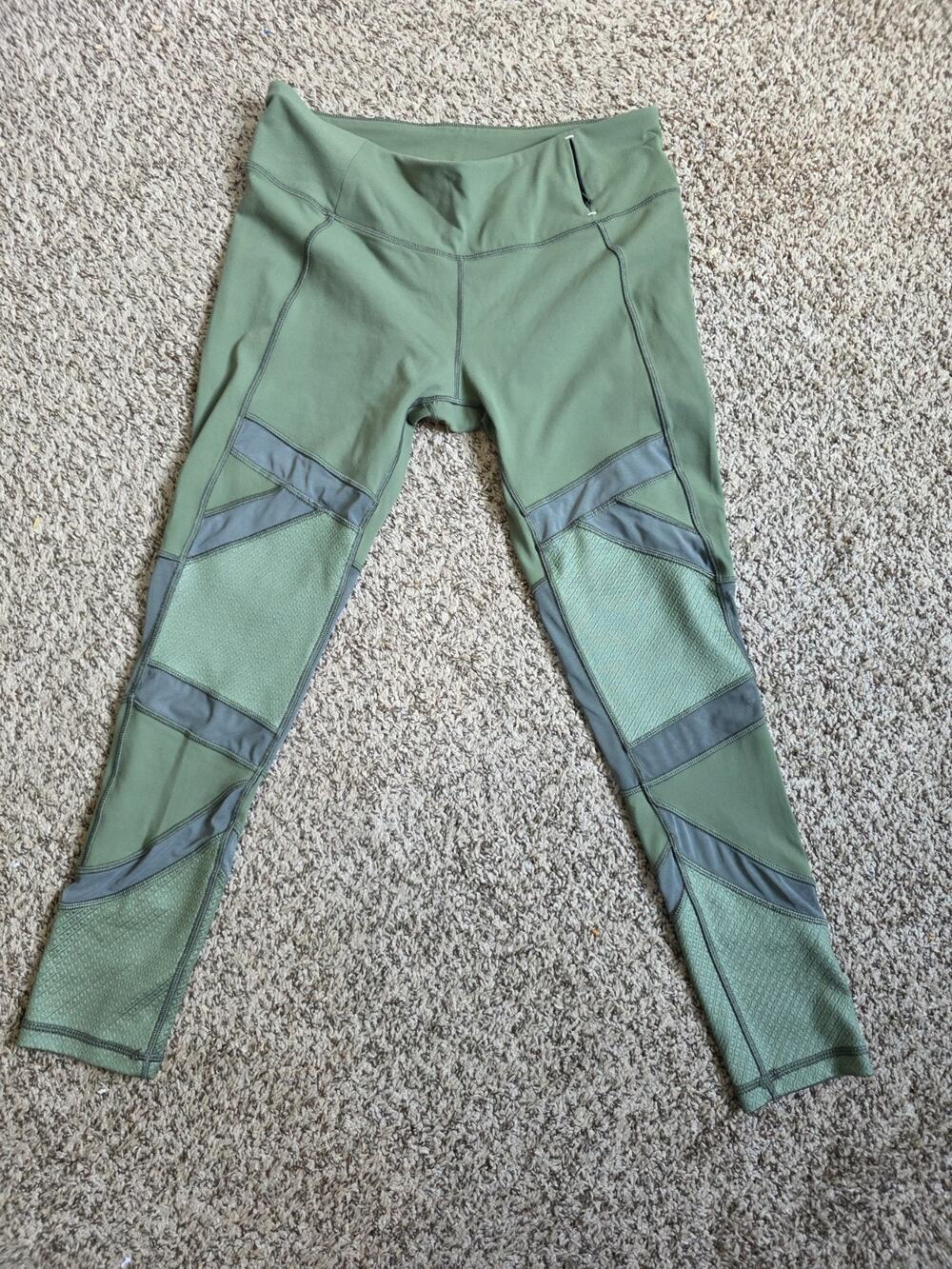 CALIA by Carrie Underwood High Rise Mesh Zip Pocket Ankle Leggings L